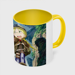 Кружка 3D Made in Abyss Созданный в Бездне, цвет: 3D-белый + желтый