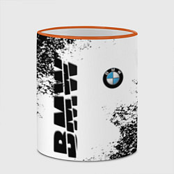 Кружка 3D BMW БМВ РАЗРЕЗАННОЕ ЛОГО, цвет: 3D-оранжевый кант — фото 2