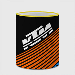 Кружка 3D KTM КТМ Z, цвет: 3D-желтый кант — фото 2