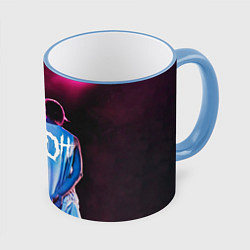 Кружка 3D COLDSIEMENS, цвет: 3D-небесно-голубой кант