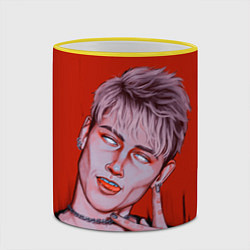 Кружка 3D Белые глаза, цвет: 3D-желтый кант — фото 2