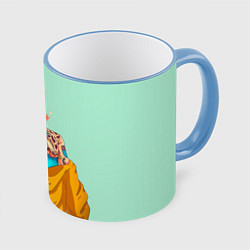 Кружка 3D МГК, цвет: 3D-небесно-голубой кант