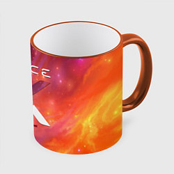Кружка 3D Space X, цвет: 3D-оранжевый кант