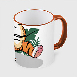 Кружка цветная Тигренок стоит