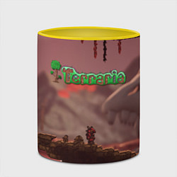 Кружка 3D Terraria Тэррария, цвет: 3D-белый + желтый — фото 2