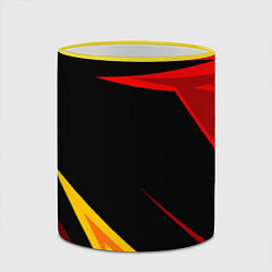 Кружка 3D Уникальные линии, цвет: 3D-желтый кант — фото 2