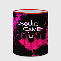 Кружка 3D Squid Game брызги красок стража, цвет: 3D-красный кант — фото 2