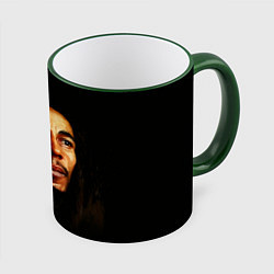 Кружка 3D Bob Marley Art, цвет: 3D-зеленый кант