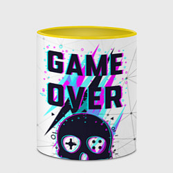 Кружка 3D Game OVER - NEON 3D, цвет: 3D-белый + желтый — фото 2