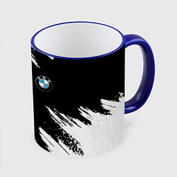Кружка 3D BMW GRUNGE БМВ ГРАНЖ, цвет: 3D-синий кант