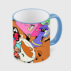 Кружка 3D Toca Life: Heroes, цвет: 3D-небесно-голубой кант