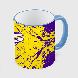Кружка 3D ЛЕЙКЕРС LOS ANGELES LAKERS,, цвет: 3D-небесно-голубой кант