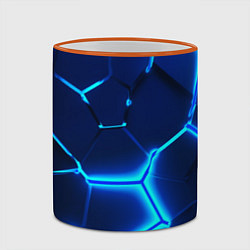 Кружка 3D 3D ПЛИТЫ NEON STEEL НЕОНОВЫЕ ПЛИТЫ, цвет: 3D-оранжевый кант — фото 2