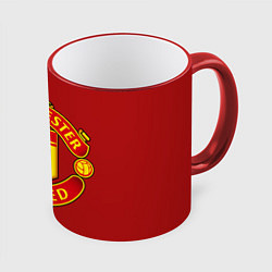 Кружка 3D Manchester United F C, цвет: 3D-красный кант