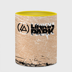 Кружка 3D Linkin Park Рок Группа Линкин Парк, цвет: 3D-белый + желтый — фото 2