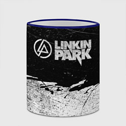 Кружка 3D Линкин Парк Лого Рок ЧБ Linkin Park Rock, цвет: 3D-синий кант — фото 2