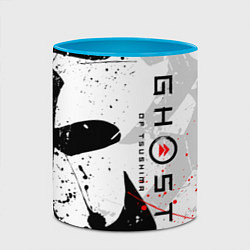 Кружка 3D GHOST OF TSUSHIMA ПРИЗРАК ЦУСИМЫ БЕЛЫЙ, цвет: 3D-белый + небесно-голубой — фото 2