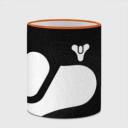 Кружка 3D DESTINY 2 LOGO WHITE, цвет: 3D-оранжевый кант — фото 2