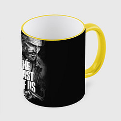 Кружка 3D THE LAST OF US ЧЁРНО БЕЛЫЙ, цвет: 3D-желтый кант