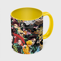 Кружка 3D КЛИНОК РАССЕКАЮЩИЙ СТИКЕРБОМБИНГ, цвет: 3D-белый + желтый