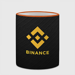 Кружка 3D БИНАНС ЛОГО CARBON BINANCE LOGO, цвет: 3D-оранжевый кант — фото 2