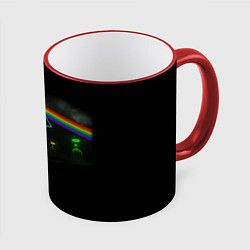 Кружка 3D ПИНК ФЛОЙД PINK FLOYD LOGO, цвет: 3D-красный кант