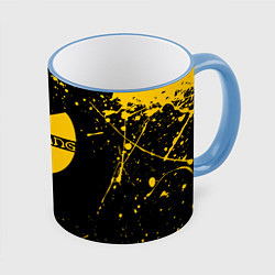 Кружка 3D WU-TANG CLAN БРЫЗГИ КРАСОК, цвет: 3D-небесно-голубой кант