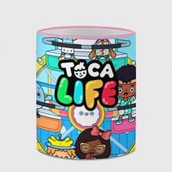 Кружка 3D Toca Boca Тока Бока аттракцион, цвет: 3D-розовый кант — фото 2