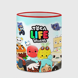 Кружка 3D Toca Boca Тока Бока все персонажи, цвет: 3D-красный кант — фото 2