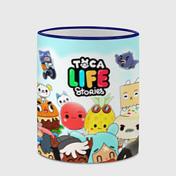 Кружка 3D Toca Boca Тока Бока все персонажи, цвет: 3D-синий кант — фото 2