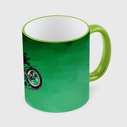 Кружка 3D На скорости, цвет: 3D-светло-зеленый кант