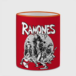 Кружка 3D BW Ramones, цвет: 3D-оранжевый кант — фото 2
