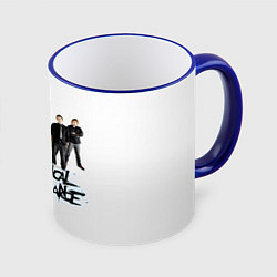 Кружка 3D Участники группы My Chemical Romance, цвет: 3D-синий кант
