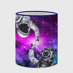 Кружка 3D Космонавт и водолаз - сотворение, цвет: 3D-синий кант — фото 2