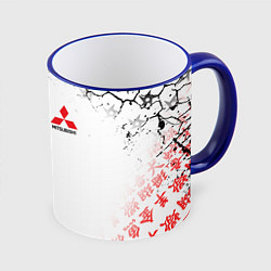 Кружка 3D MITSUBISHI JAPAN STYLE SAMURAI AUTO, цвет: 3D-синий кант
