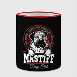 Кружка 3D Мастиф Mastiff, цвет: 3D-красный кант — фото 2