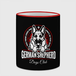 Кружка 3D Немецкая Овчарка German Shepherd -1, цвет: 3D-красный кант — фото 2