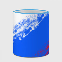 Кружка 3D Флаг РФ триколор, цвет: 3D-небесно-голубой кант — фото 2