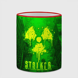 Кружка 3D STALKER LOGO RADIATOIN NEON TOXIC, цвет: 3D-красный кант — фото 2