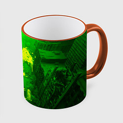 Кружка 3D STALKER LOGO RADIATOIN NEON TOXIC, цвет: 3D-оранжевый кант