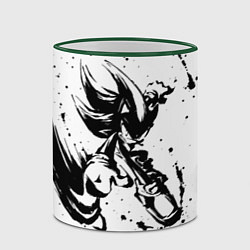 Кружка 3D SONIC BLACK СОНИК, цвет: 3D-зеленый кант — фото 2