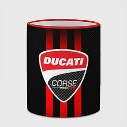 Кружка 3D DUCATI CARBON LOGO ITALY CONCERN, цвет: 3D-красный кант — фото 2