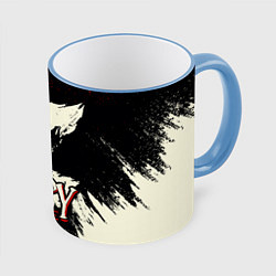 Кружка 3D Poppy Playtime: Red & Black, цвет: 3D-небесно-голубой кант