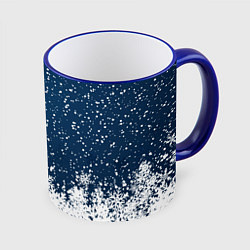 Кружка 3D Snow, цвет: 3D-синий кант