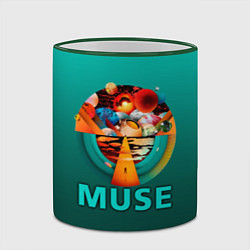 Кружка 3D The Resistance - Muse, цвет: 3D-зеленый кант — фото 2