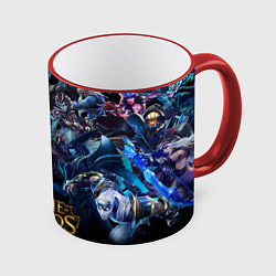 Кружка 3D LEAGUE OF LEGENDS ЛИГА ЛЕГЕНД ГЕРОИ, цвет: 3D-красный кант