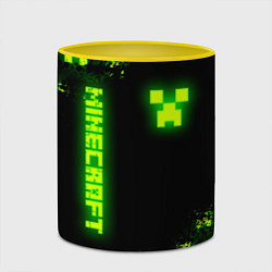 Кружка 3D MINECRAFT NEON LOGO CREEPER, цвет: 3D-белый + желтый — фото 2