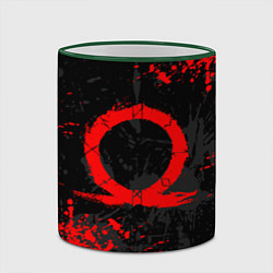 Кружка 3D GOD OF WAR LOGO RED, БРЫЗГИ КРАСОК, цвет: 3D-зеленый кант — фото 2