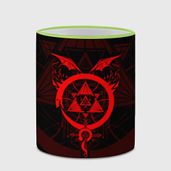 Кружка 3D СТАЛЬНОЙ АЛХИМИК КРАСНАЯ ЭМБЛЕМА, цвет: 3D-светло-зеленый кант — фото 2