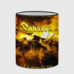 Кружка 3D A Lifetime of War - Sabaton, цвет: 3D-черный кант — фото 2